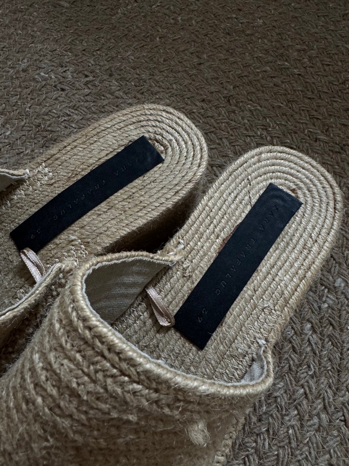 Zara TRF hasır terlik - Görsel 4