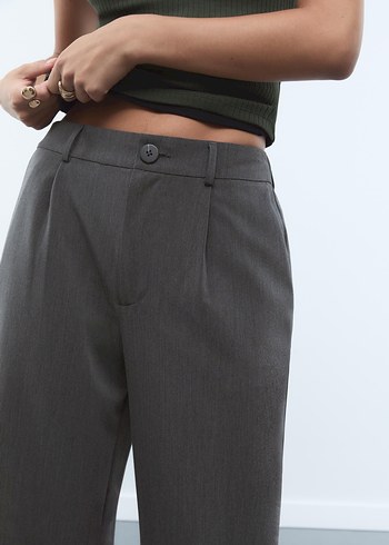 Stradivarius Füme klasik pantolon - Görsel 8