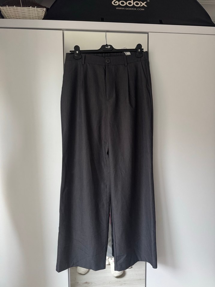 Stradivarius Füme klasik pantolon - Görsel 2