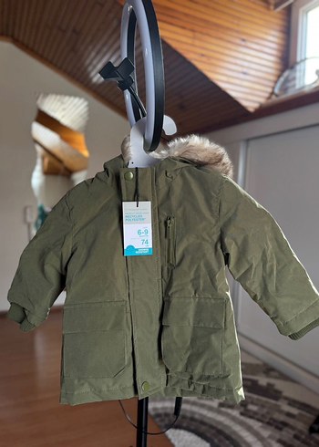 Primark Haki Cocuk Kislik Kapusonlu Mont