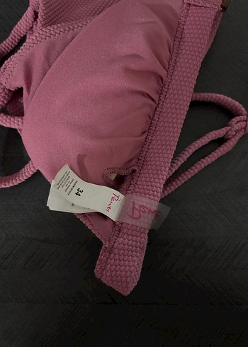 Pembe Tokalı İnce Askılı Bikini Üstü - Görsel 2