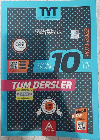 TYT Son 10 Yıl Tüm Dersler Çıkmış Sorular Kitabı