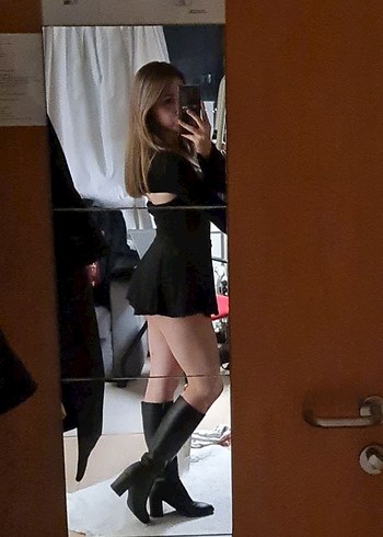 s Beden siyah Renk Siyah Mini Straplez Elbise