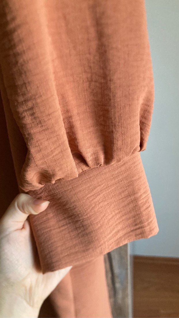 Suud Kiremit Uzun Keten Dokulu Kadın Kap - Görsel 4