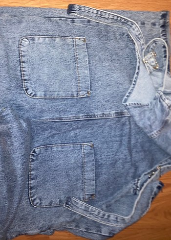 Kadın Mavi Kot Askılı Tulum Manuka - Görsel 3