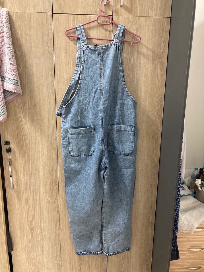 Kadın Mavi Kot Askılı Tulum Manuka - Görsel 5