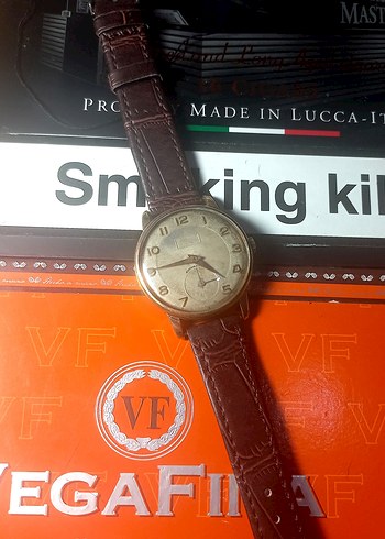 Vintage Nacar Kurmalı Kahverengi Erkek Kol Saati - Görsel 2