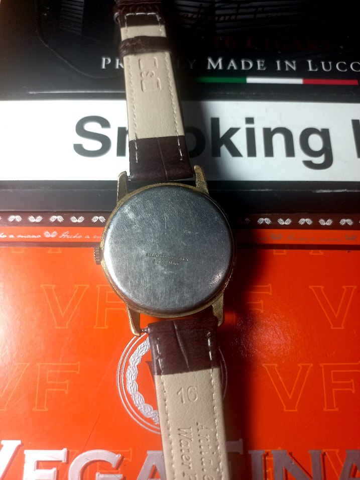 Vintage Nacar Kurmalı Kahverengi Erkek Kol Saati - Görsel 4