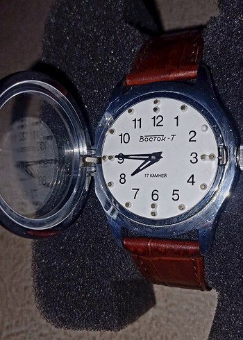 1978 model Vostok-T Açılır Cam Vintage Erkek Kol Saati