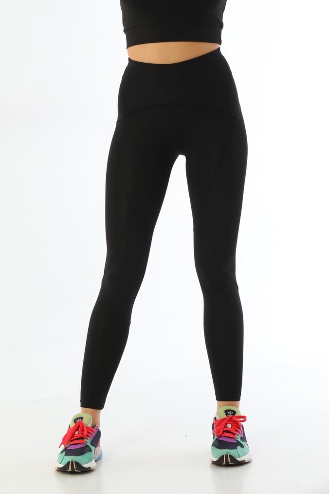 Siyah Spor Kadın Tayt - Görsel 3