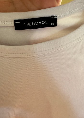 xs Beden beyaz Renk Beyaz Kısa Kollu Crop Top