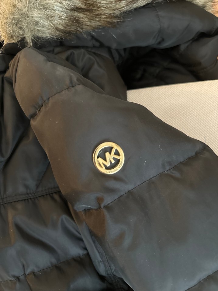 Kadın Siyah michael kors Kışlık Kürklü Mont - Görsel 5