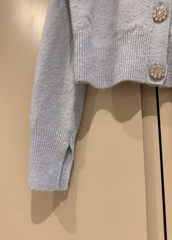 s Beden mavi Renk H&M açık mavi taşlı düğmeli Kadın Hırka