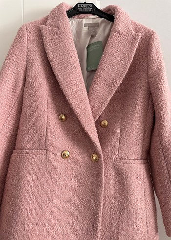 Pembe Düğmeli Kadın Klasik Kruvaze Ceket H&M - Görsel 2