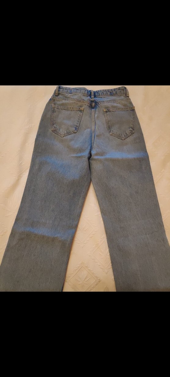 mavi Yırtık Detaylı Salaş Kadın Jean - Görsel 2