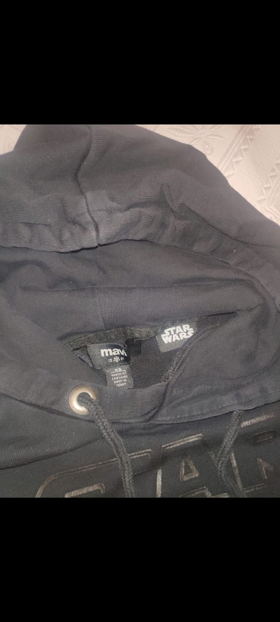 Siyah Kapüşonlu Star Wars Sweatshirt - Görsel 5