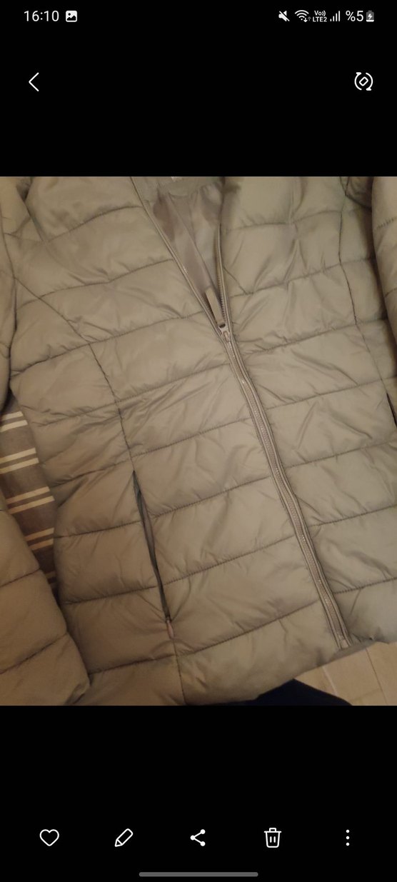 Gri Kadın Kapüşonlu Kışlık LcW - Görsel 3