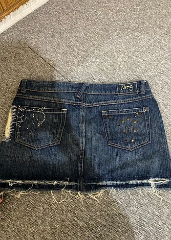 vintage işlemeli mini etek - Görsel 2