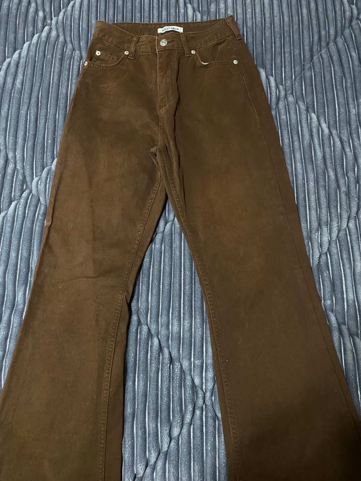 Kahverengi Kadın Süet Pantolon - Görsel 2