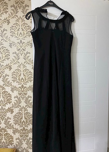 Siyah Uzun Abiye Elbise - Görsel 3