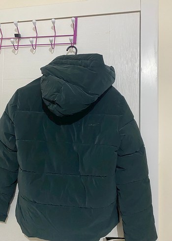 l Beden yeşil Renk Fermuarlı Koyu Yeşil Kadın Kış Montu