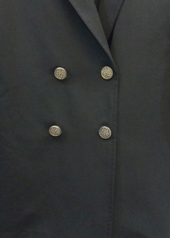 Diğer Siyah Düğmeli Kadın Blazer Ceket