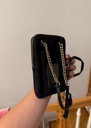 Deri Siyah Yılan Desenli Fermuarlı Kadın Cüzdan - Görsel 2