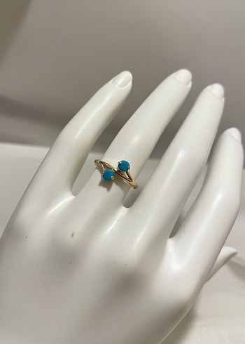 Turkuaz Taşlı 18 numara Kadın Yüzük - Görsel 2