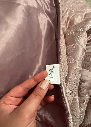 Nakışlı Pudra Pembe Yatak Örtüsü - Görsel 7