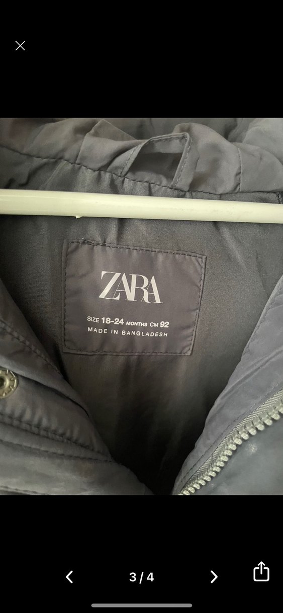 Erkek Çocuk Gri Kapüşonlu Kemerli Mont - Görsel 3