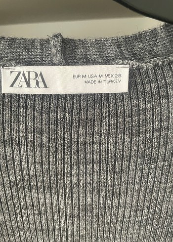 Gri Uzun Düğmeli Kadın Hırka - Görsel 2