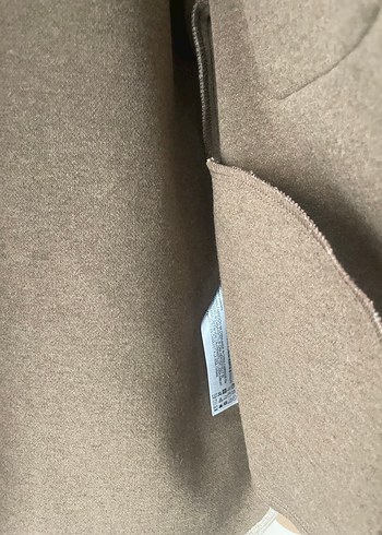 Bej Kadın Midi Boy Düğmeli Yün Kaban - Görsel 5