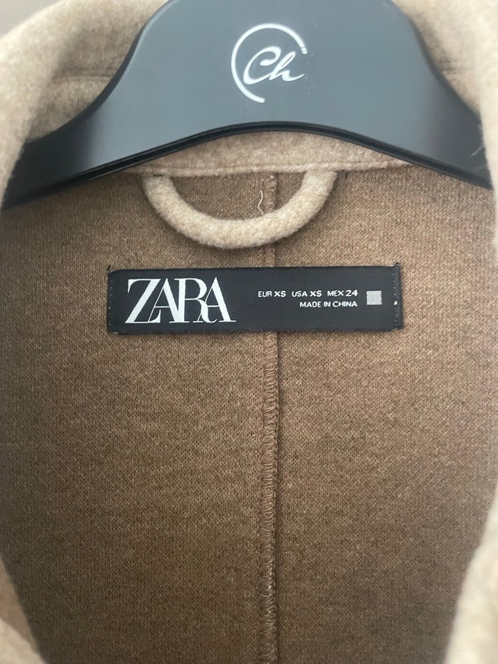 Bej Kadın Midi Boy Düğmeli Yün Kaban - Görsel 3