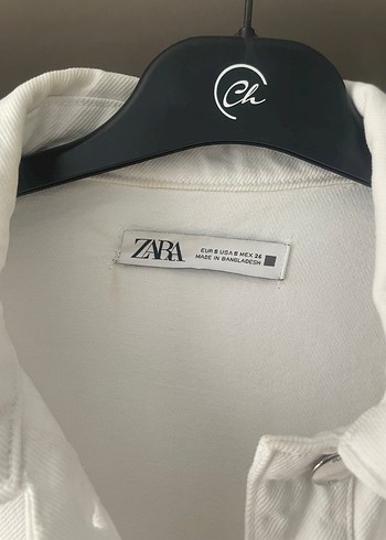 Beyaz Düğmeli Kadın Denim Ceket - Görsel 3