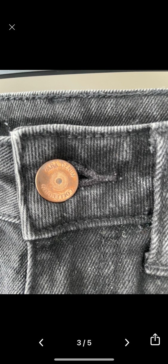 Gri Normal Boy Geniş Kesim Kadın Kot Pantolon - Görsel 3