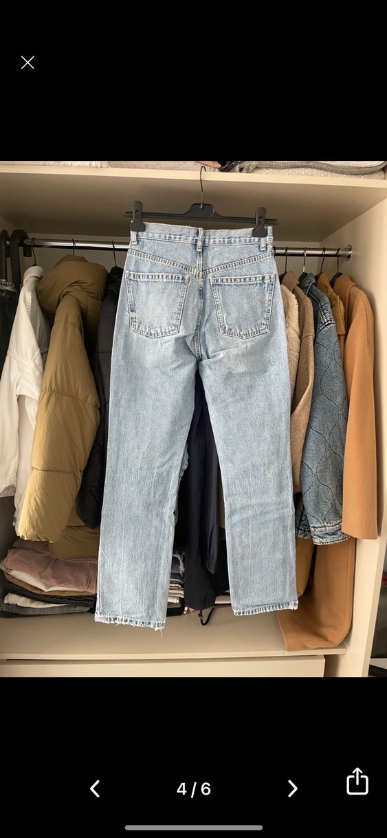 Gevşek Kesim Midi Kot Pantolon - Görsel 4