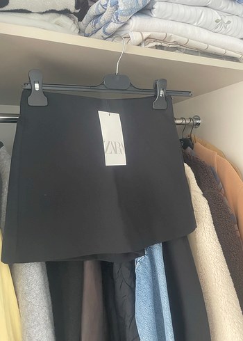 Siyah Mini Etek Fermuarlı Street Wear - Görsel 2