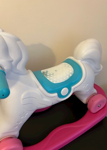 Renkli Unicorn Sallanan At Oyuncak - Görsel 2