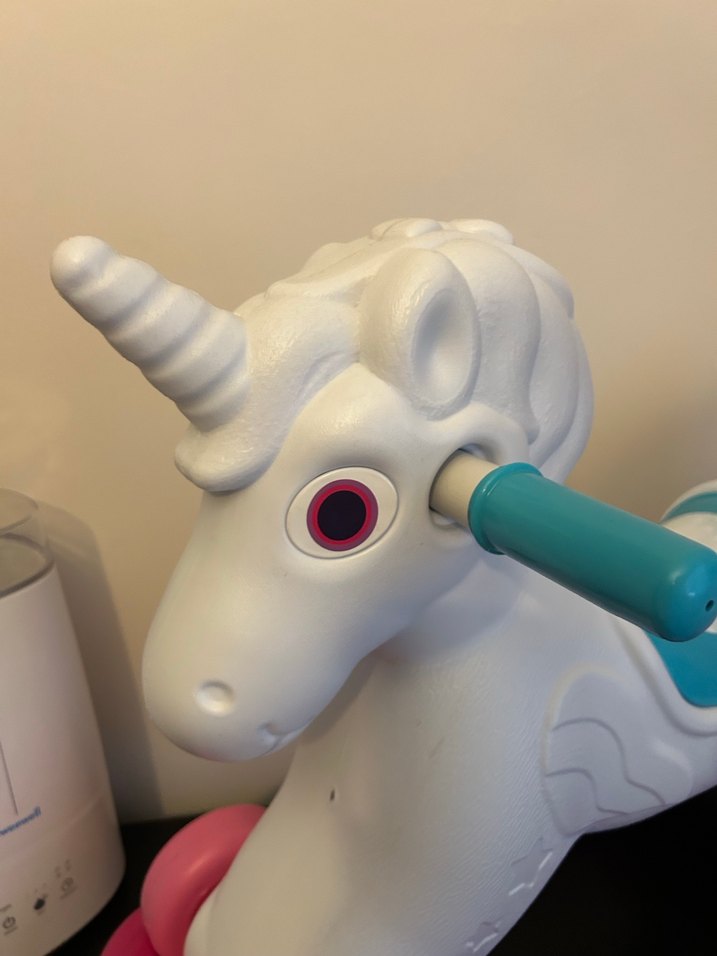 Renkli Unicorn Sallanan At Oyuncak - Görsel 3