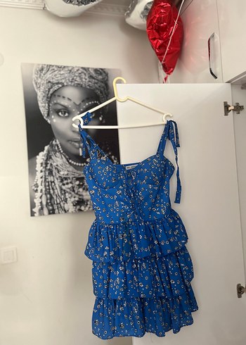 Diğer Fırfırlı mini elbise