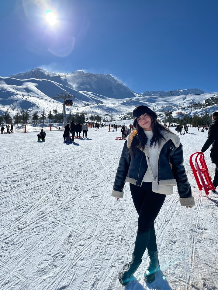 Kadın Siyah Deri Kısa Bomber Ceket - Görsel 2