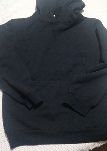2K Siyah Kadin Sweatshirt Kapusonlu Rahat Kesim