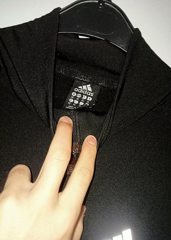 Adidas Siyah Fermuarlı Spor - Görsel 5