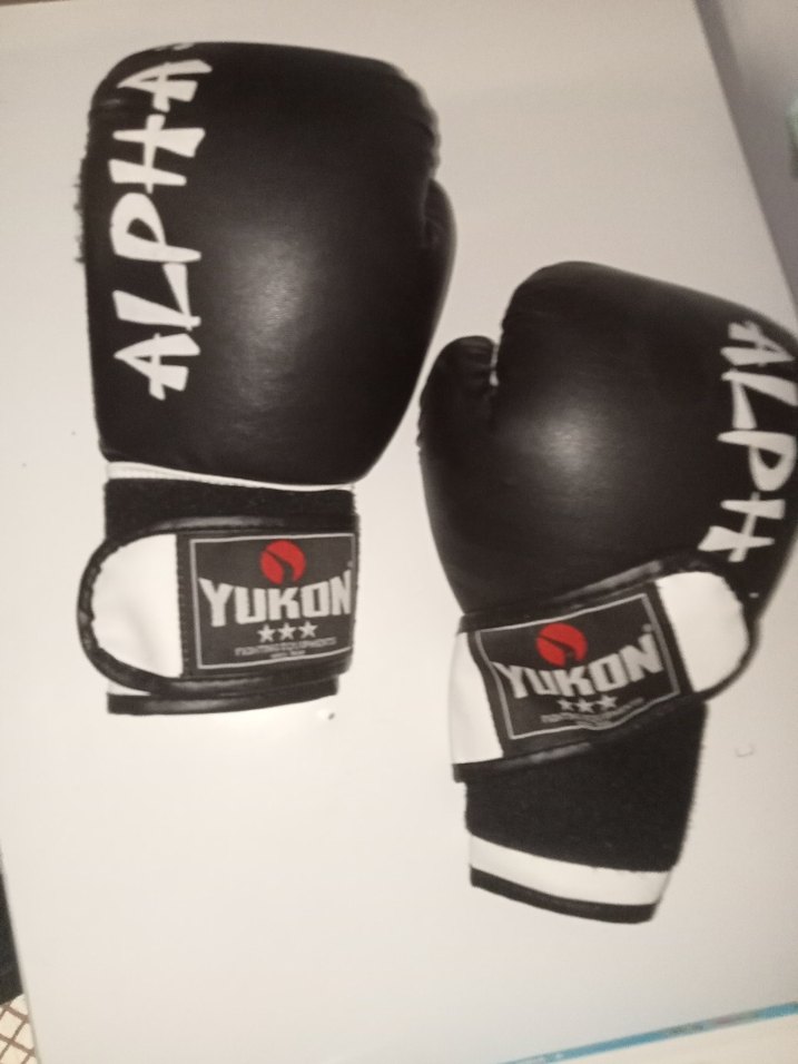 Erkek Siyah Deri Boks Eldiveni Velcro - Görsel 2