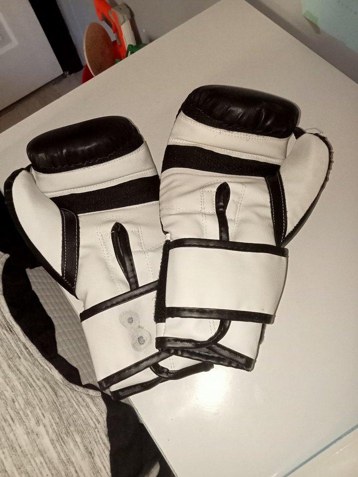 Erkek Siyah Deri Boks Eldiveni Velcro - Görsel 3