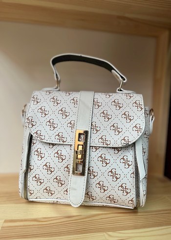 Bohem Beyaz Deri Kadın Çanta - Görsel 2