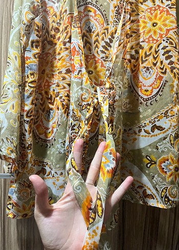 Diğer Bohem Uzun Kollu Bağcıklı Kimono
