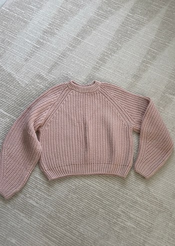 Pembe Örgü Kadın Kazak