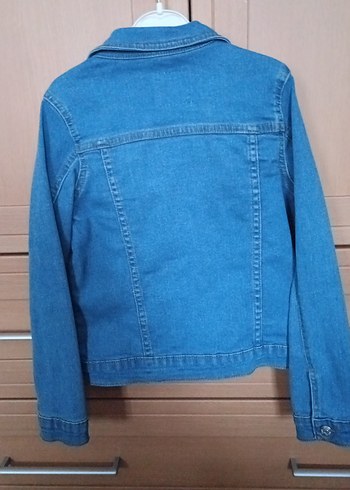 Kız Çocuk Parlak Mavi Kot Ceket - Görsel 4