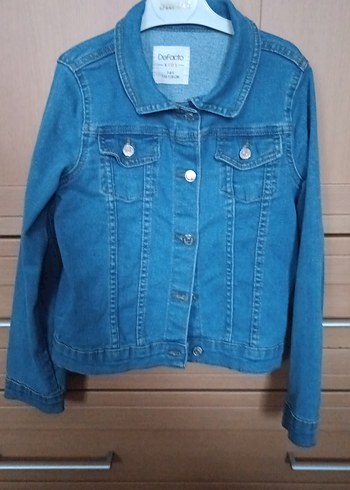 Kız Çocuk Parlak Mavi Kot Ceket - Görsel 2